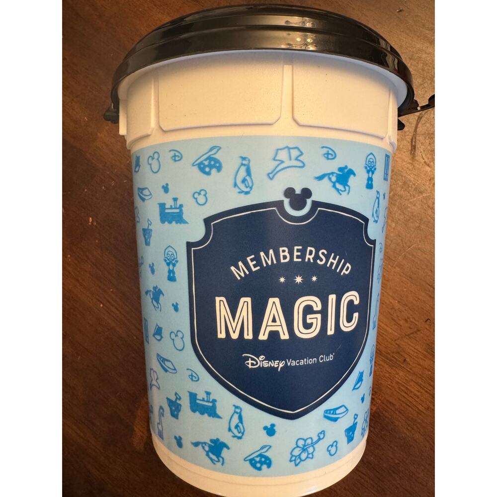Disney vacation club Membership Magic popcorn bucket blue and white